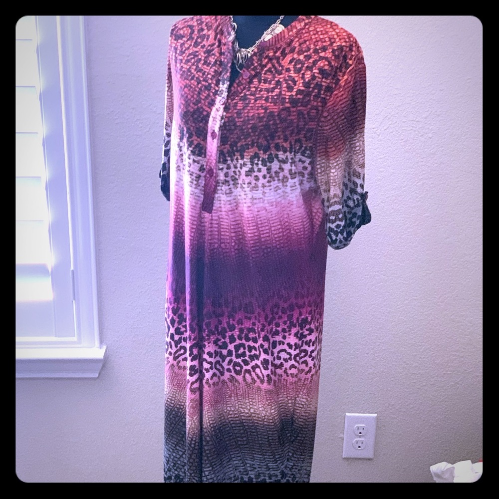 Pink print dress
